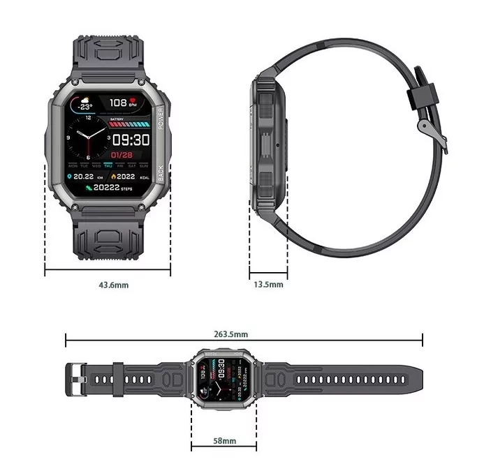 Смарт-годинник наручний Lige BW0417 Чорний Київ - фото 3