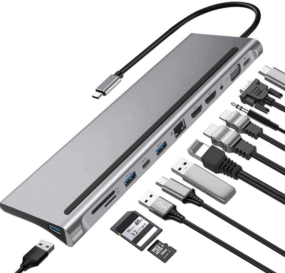 Док-станция 1Goal® USB C - 12 в 1 HUB MST, алюминиевая станция типа C. Киев - изображение 8