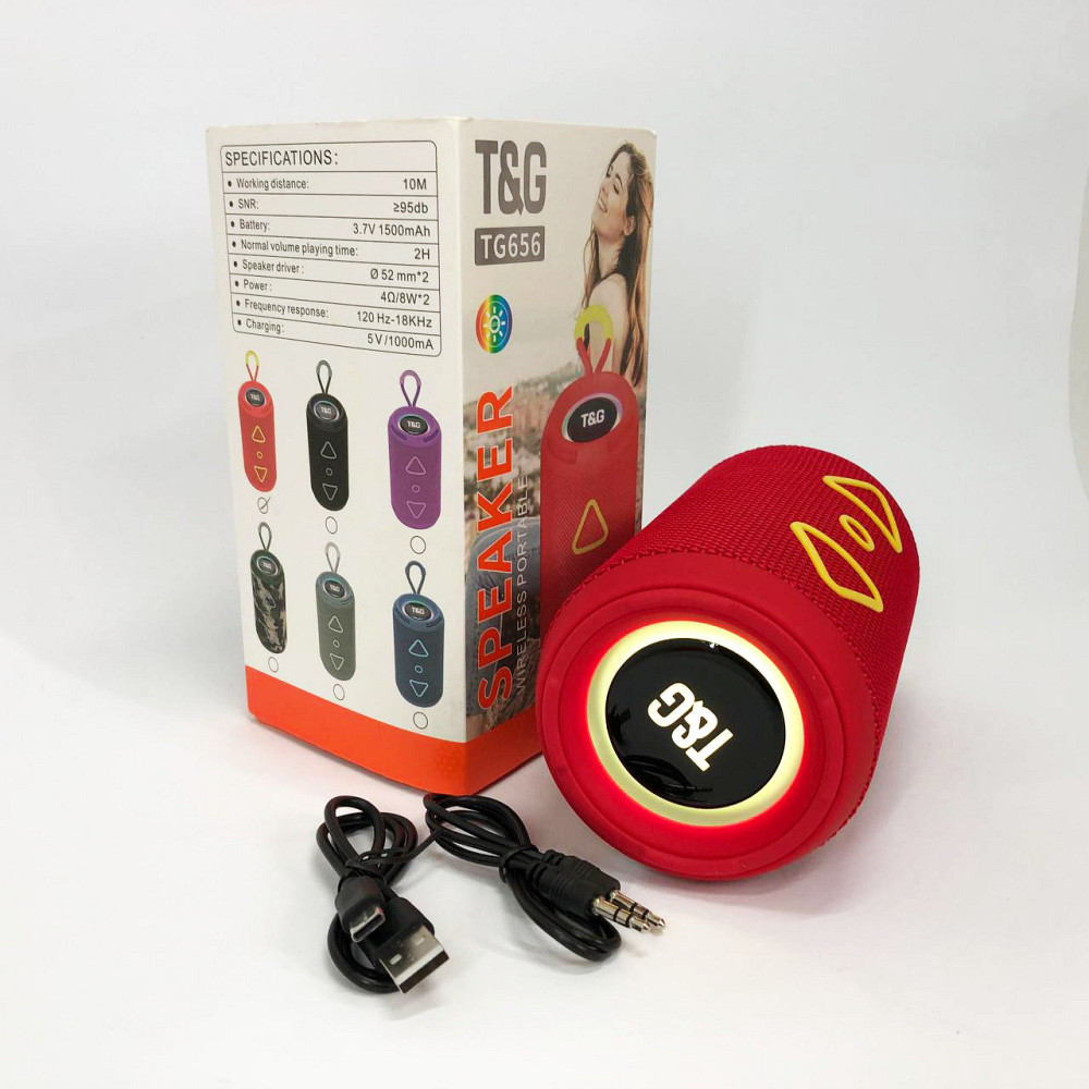 Переносна колонка для вечірки TG656, Колонка з динамічним led підсвічуванням Bluetooth музична IG-10 Львів - фото 2
