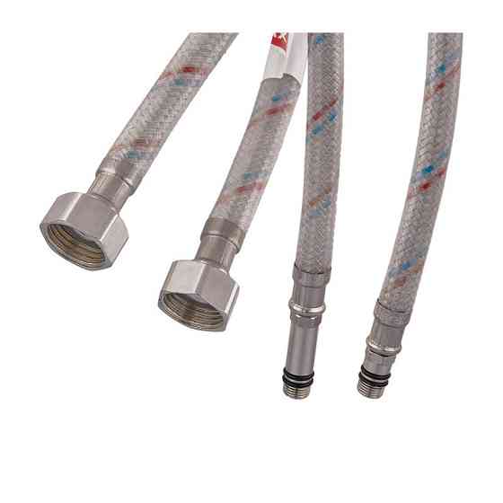 Гнучкі шланги для змішувача гайка 1/2'' - Штуцер M10 (80 см) 2 шт (силікована оболонка) Zerix (ZX3031)   ( 20156 ) Харьков