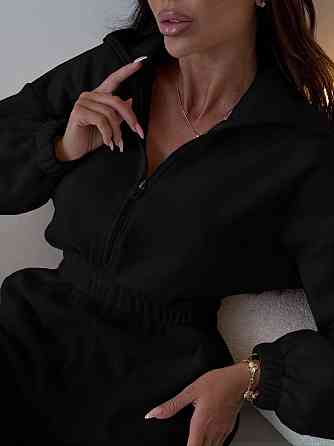 Женский теплый комбинезон из двухстороннего флиса Черный, 42/44 Одесса