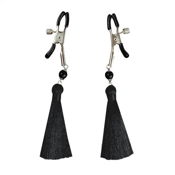 Затискач для сосків Art of Sex - Nipple clamps Black Tassels Львів