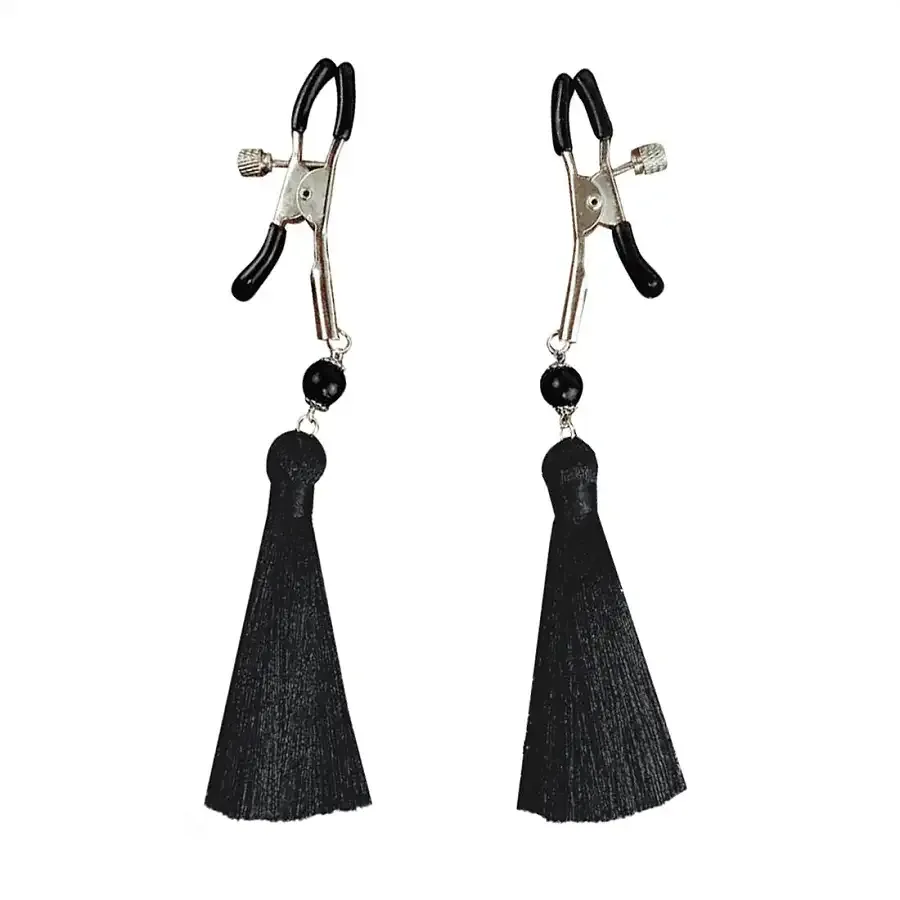 Затискач для сосків Art of Sex - Nipple clamps Black Tassels Львів - фото 1