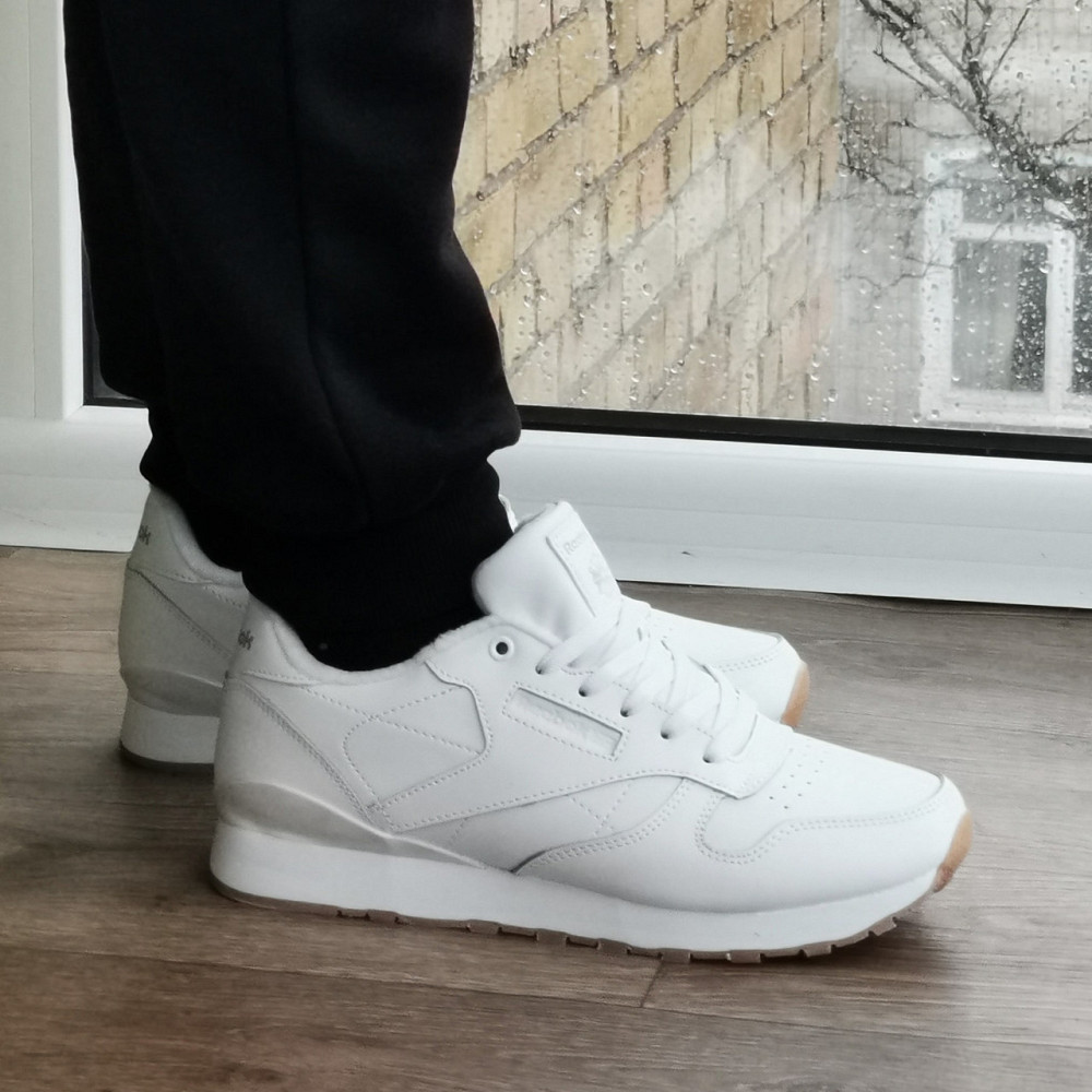 Жіночі Термо Кросівки Reebok Classic Білі Зимові Рибок Шкіряні (розміри: 36,37,38,39,40,41,42,43) Дніпро - фото 4