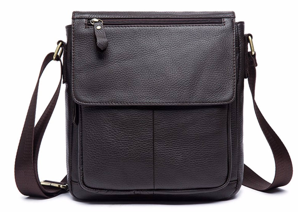 Сумка через плече зі шкіри Коричнева (Vintage) Київ - фото 5