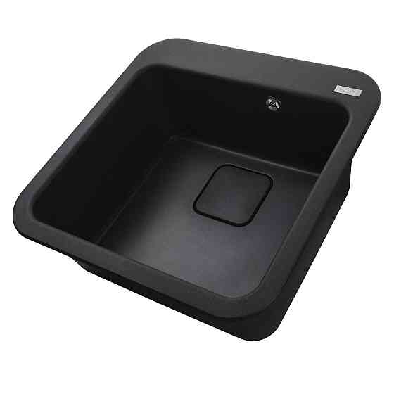 Гранітна мийка Globus Lux BARBORA чорний металік 510х510 мм-А0001 Київ