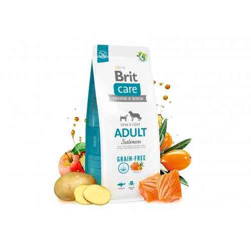 Корм сухой Brit Care Dog Grain-free Adult для взрослых собак малых и средних беззерновых пород с лососем 1 кг Киев