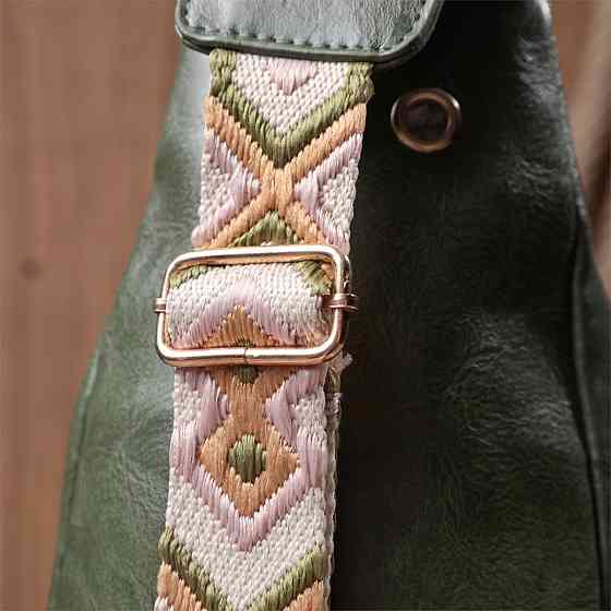 Трендовая женская слинг сумка через плечо из экокожи Зеленый (Vintage) Киев