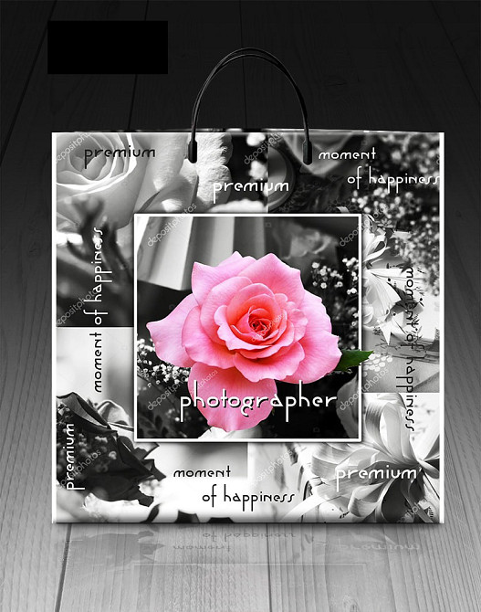 Полиэтиленовый пакет (40х40) с пластиковой ручкой 