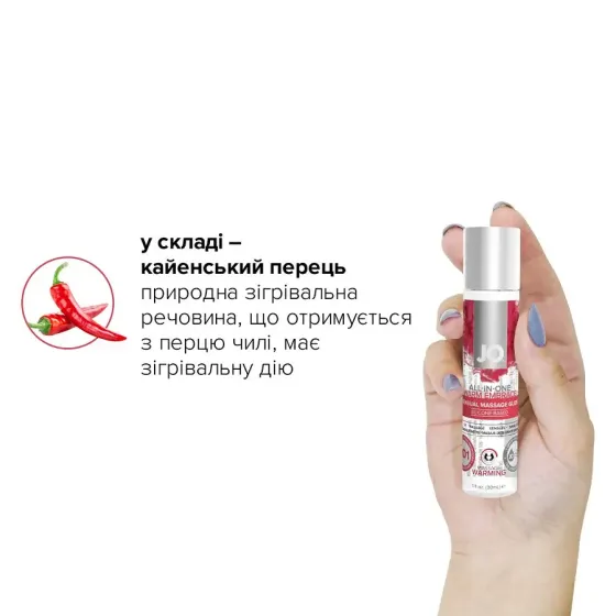 Розігріваючий масажний гель та змазка 2-в-1 System JO All-in-one Massage Glide - WARMING (30 мл) Львов
