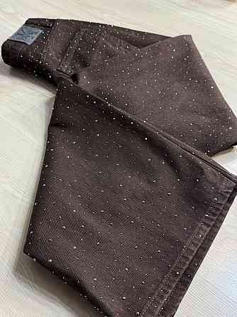 Джинси жіночі Dk-49 1720 Palazzo Baggy з камінцями широкі коричневі, коричневий, 34, 34, 70 см, 100 см Київ