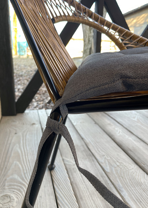 Подушка для стільців (38x38х5 см) Decorator Мальмо колір темно-сірий 84-101 Київ - фото 7