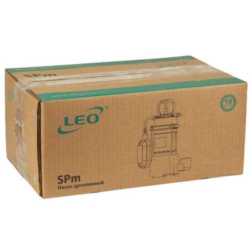 Насос дренажний 0,37кВт 42м 35л/хв нерж.сталь/чугун з антикорозійною обробкою Leo Житомир - изображение 3