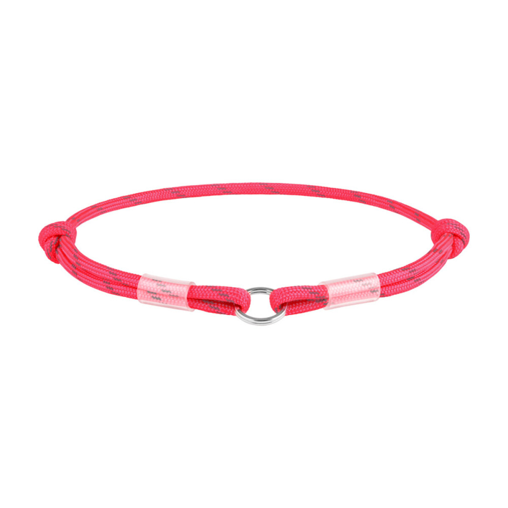 Шнурок для адресника из паракорда WAUDOG Smart ID, светоотражающий, размер М, диаметр 4 мм, длина 42-76 см розовый Киев - изображение 1