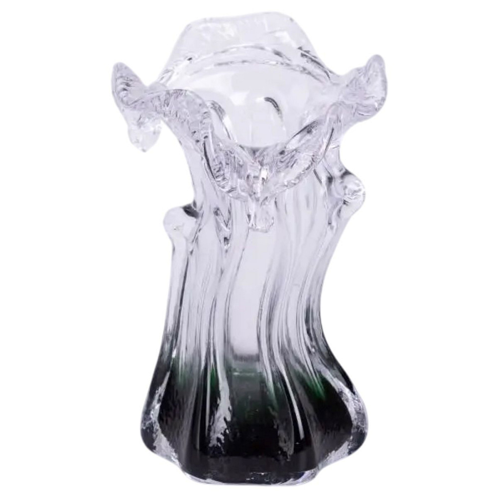 Yiwu Декоративна скляна ваза для квітів 15.5 см фігурна ваза 100 мл Зелена HP-9-3 Коломия - фото 1