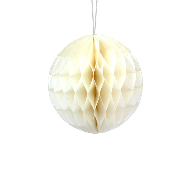 Шар соты бумажный 15 см бежевый Киев - изображение 1