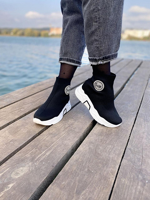 No brend Кросівки жіночі Q-7 чорні (весна-літо, сітка) (3172) Коломия - фото 8