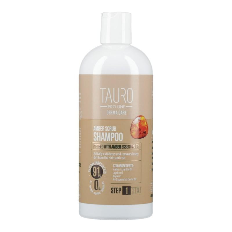 Tauro Pro Line Derma Care Amber Scrub Shampoo Відлущувальний шампунь для собак і котів, 400 мл Киев - изображение 1