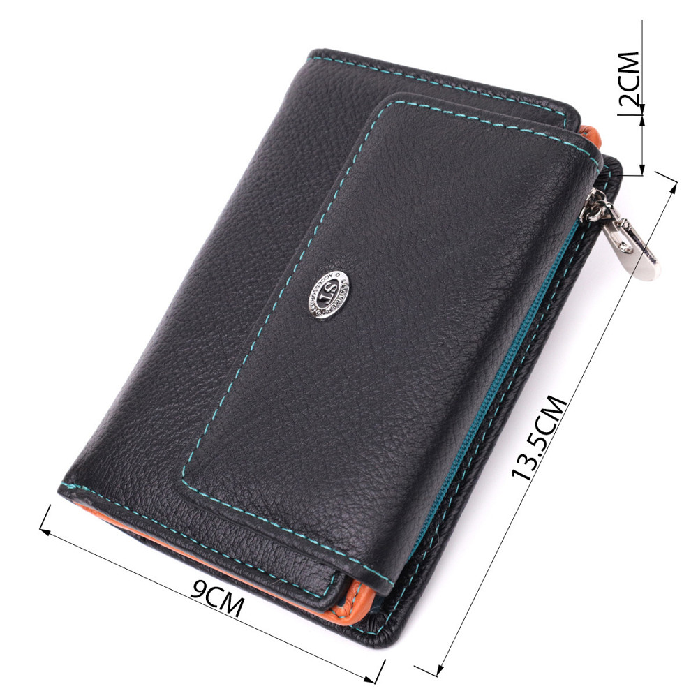 Стильный кошелек для женщин из натуральной кожи ST Leather 22501 Черный Киев - изображение 8
