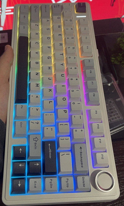 Игровая Безпроводная Клавиатура AULA F75 White -Blue Киев - изображение 7