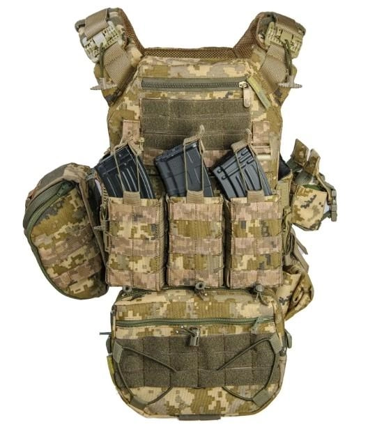 Комплект плитоноска с подсумками и напашником, быстрым сбросом (без плит) Пиксель Винница - изображение 3