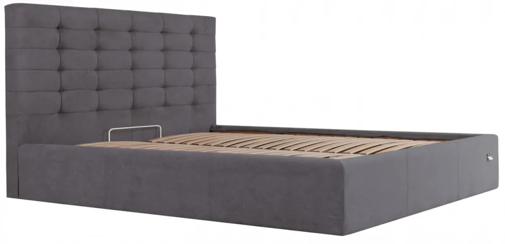 Кровать Двуспальная Erika VIP 180 х 200 см Мисти Dark Grey С дополнительной металлической цельносварной рамой Темно-серый Киев - изображение 3