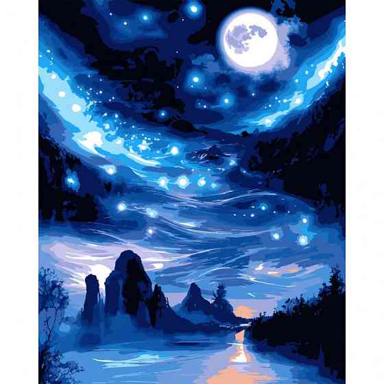 Картина за номерами 40*50 см "Santi""Зоряний шлях" LED підсвітка, шт Київ