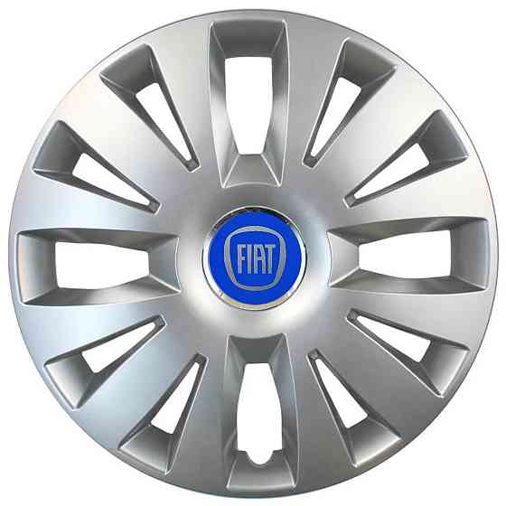 Автомобільні модельні ковпаки R15 Fiat (синій) 324 4шт, SJS, сріблясті Вінниця