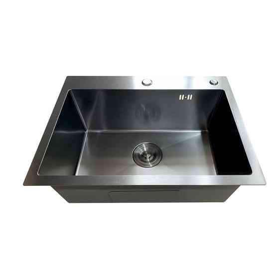 Кухонна мийка Mixxus MH5843 Micro Decor Black з нержавіючої сталі (3.0/0.8) чорного кольору MI8219 Харків