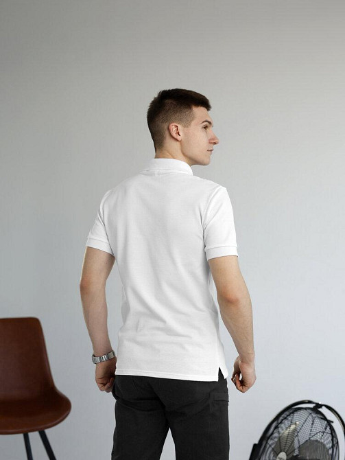 Белое базовое мужское поло веса/лето Pobedov Royal Киев - изображение 9