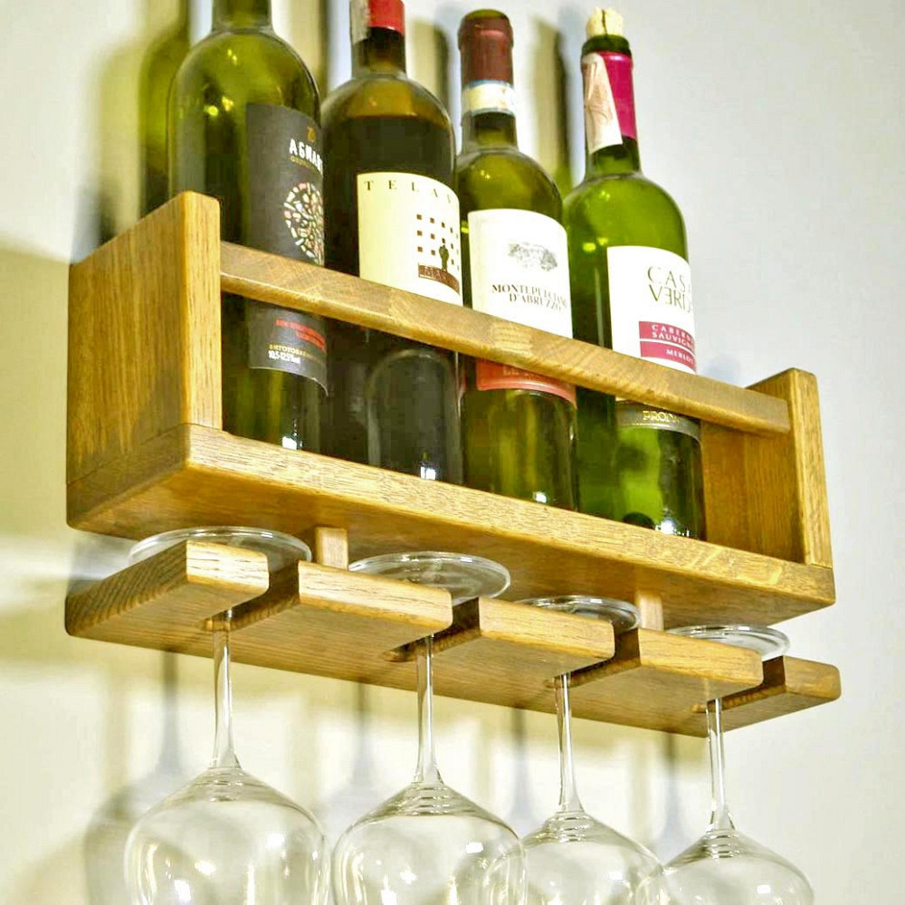Настенная винная полка 