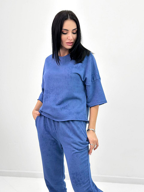 Жіночий костюм з турецької двунитки петля з ефектом tie dye "George"| Батал| Розпродаж моделі Київ - фото 9