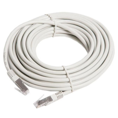 Патч-корд 10м, FTP, cat.5e, CU, 24AWG, gray Kingda (KD-PAFT41000GY) Вінниця - фото 1