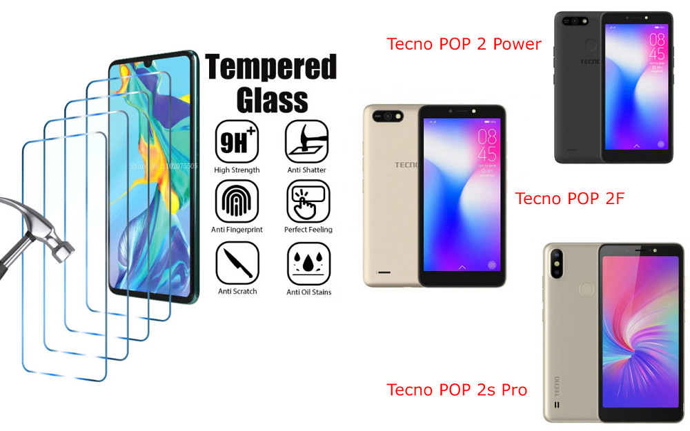 Защитное стекло ArmorGlass для Tecno POP 2 Power, POP 2F, POP 2s Pro – устойчивое к царапинам и ударам Киев - изображение 1