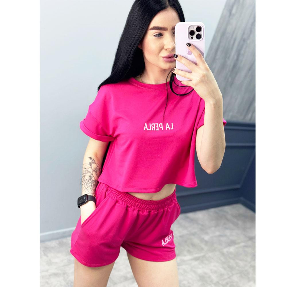 Костюм спортивний з шортами "La perla" оптом | Розпродаж моделі Київ - фото 8