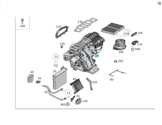 Mercedes-Benz  A1668303160 Корпус пічки ML/GLE W166 GLE Coupe C292 GL/GLS X166 Одесса