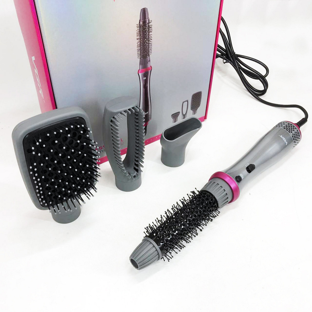 Мощный фен для сушки и укладки волос 4в1, Стайлер расческа для выпрямления волос Стайлер завивки UT-71 Львов - изображение 2
