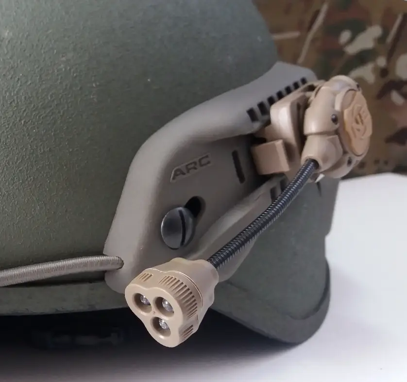 Тактический фонарь на шлем Night Evolution (белый + красный + ИК свет) Койот Винница - изображение 1