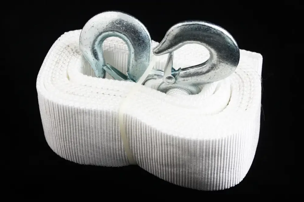 Трос буксировий стрічка 8 т/5.0м/7.5см Vitol гачки Вінниця - фото 1