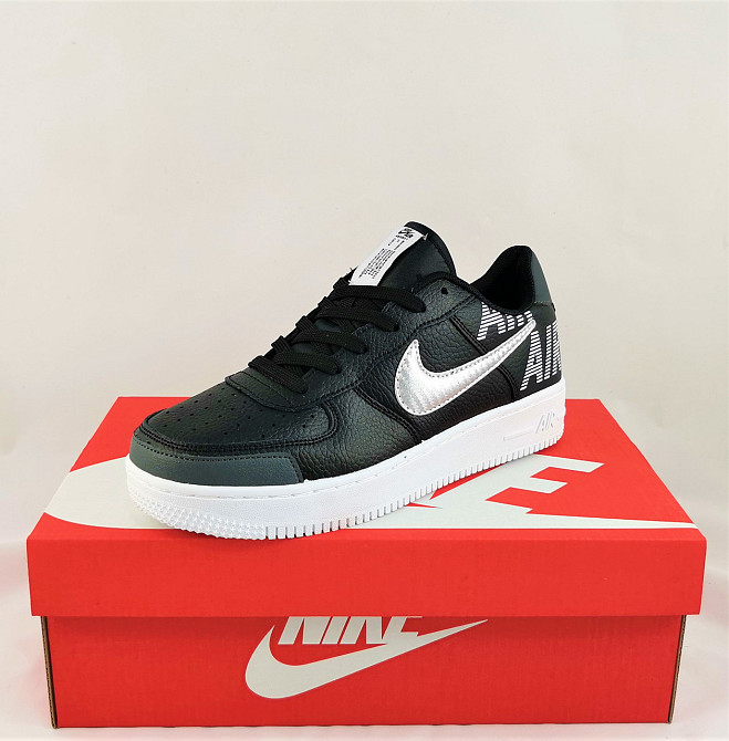 Кросівки Nike Чорні Чоловічі Найк Шкіряні Форси (розміри: 44,45) Відео Огляд Дніпро - фото 8