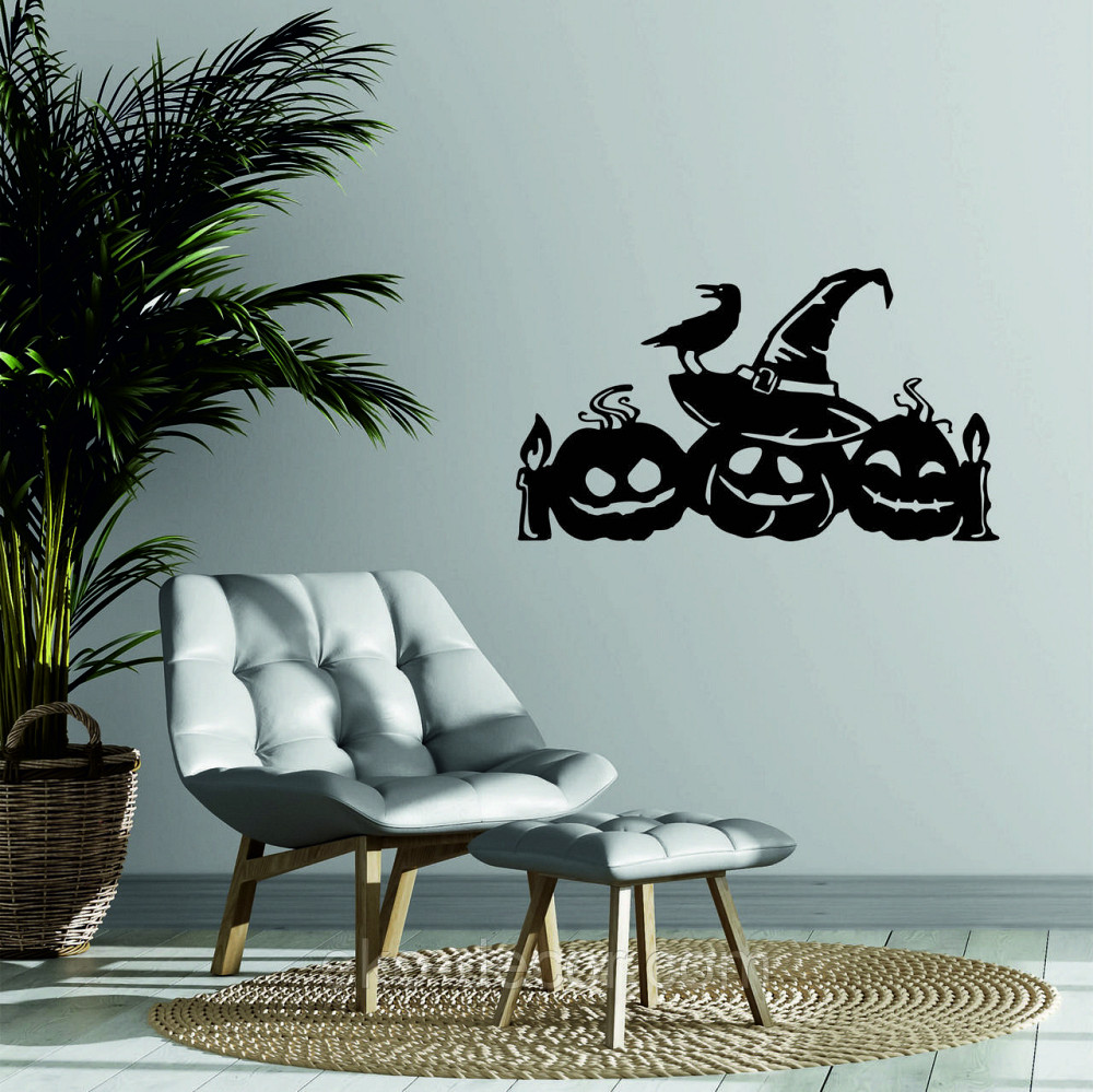 Декоративне настінне Панно «Хелловін - гарбузи», Декор на стену Київ - фото 3