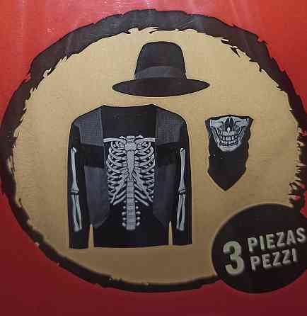 Ковбойський костюм для вечірки на Хелловін футболка з довгим рукавом капелюх бандана розмір L 52-54 чорний Київ