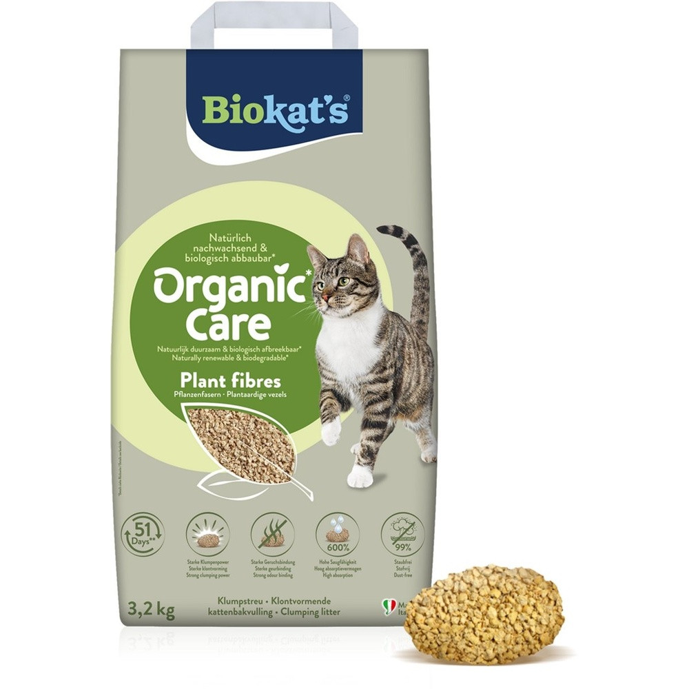 Наповнювач рослинний Biokats для котячого туалету Organic Care 8л/3,2кг Киев - изображение 2