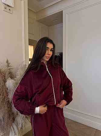 Женский велюровый костюм двойка кофта и штаны Одесса