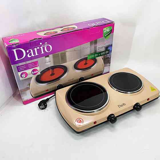 Плиты электрические бытовые 2 конфорки DARIO DHP122B 2100 Вт, Варочная настольная плита MN-45 Львов