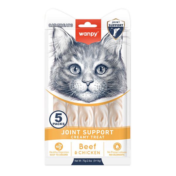 Wanpy Functional Creamy Lickable Treat Joint Support ВАНПИ ДЛЯ СУСТАВОВ функциональное жидкое лакомство для котов Киев - изображение 1
