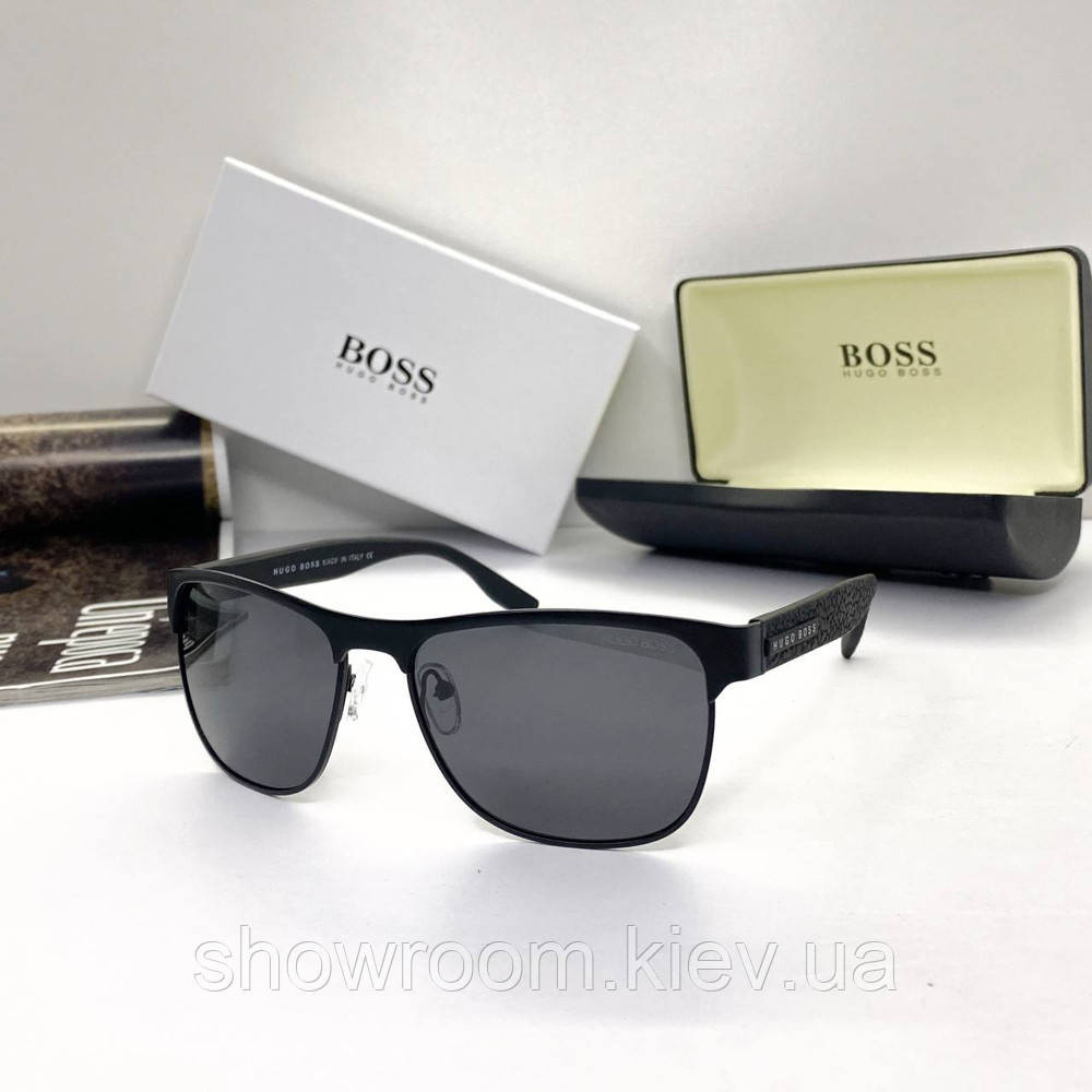 Чоловічі сонцезахисні окуляри H.Boss (3659) black Київ - фото 1