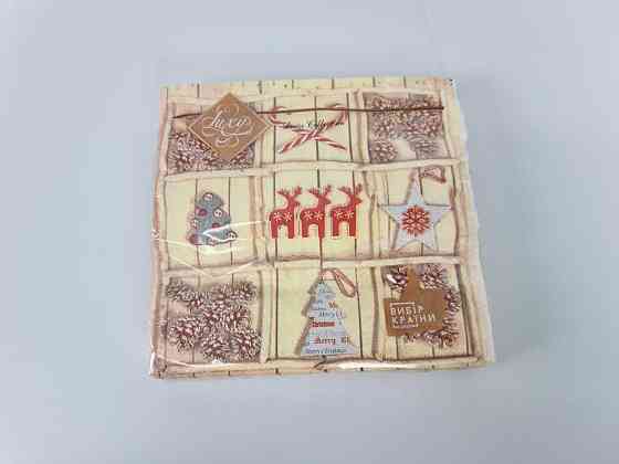 Салфетки бумажнае новогодние(ЗЗхЗЗ, 18шт)