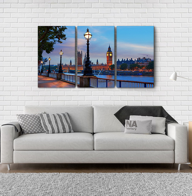 Модульна картина Нічне місто Аrt-205_3А Київ - фото 2