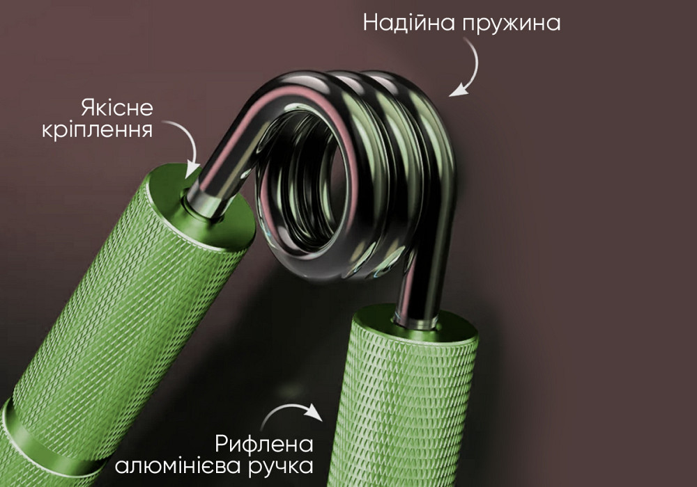 EasyFit Кистьовий еспандер EasyFit Hand Grip PRO 91 кг зелений (200 lb) Коломия - фото 3
